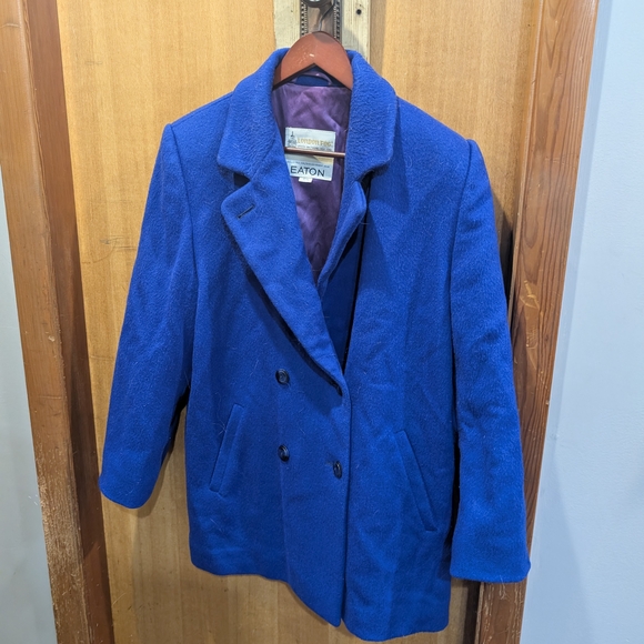 London Fog Eaton's Vintage Wool Peacoat Jacket Size 12m - Picture 2 of 10